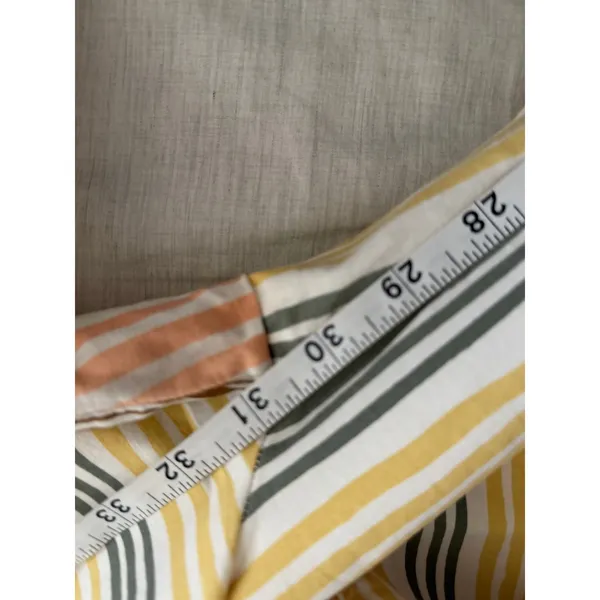 Maeve Wide Leg Pants Women 8 Yellow Striped Naomi High Rise Patch Pocket - Image 13