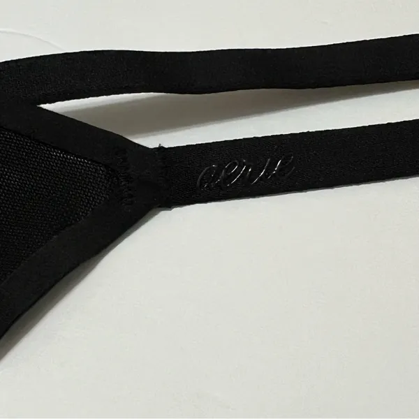 Aerie SMOOTHEZ Mesh Bralette True Black Unlined Wireless Size S New - Image 6