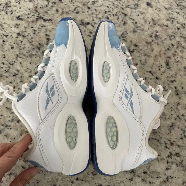 Reebok Question‎ Low White Light Blue Allen Iverson Sneakers FY2345 M5 W6.5 - Image 5