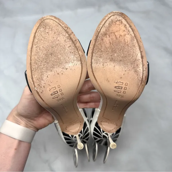 Sophia Webster Evangeline Butterfly Wing Stained Glass Leather Sandal Heels 39.5 - Image 12