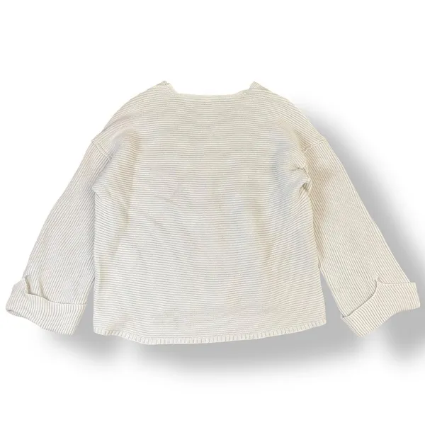 Free People White La Brea V-Neck Sweater Size Medium Boho, Neutral, Lagenlook‎ - Image 6