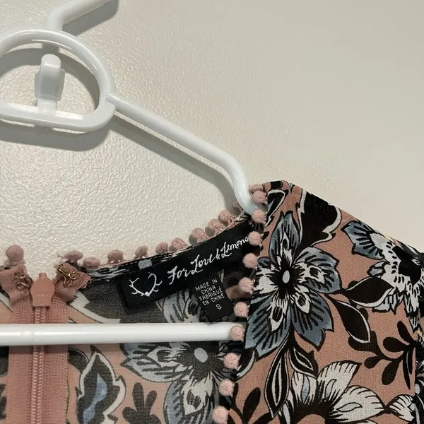 For‎ Love & Lemons Grace Maxi Dress in Nude Floral Size Small - Image 5