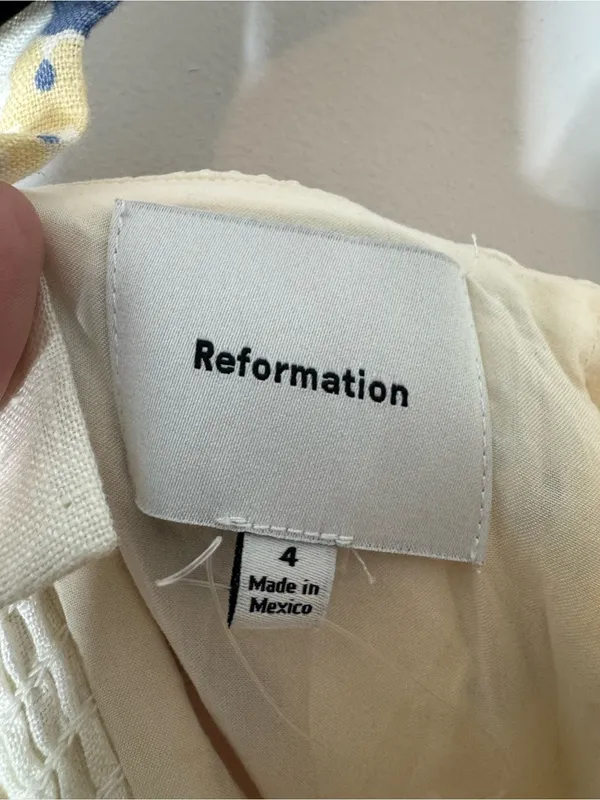 New Reformation Everett 100% Linen Midi Dress size 4 - Image 5