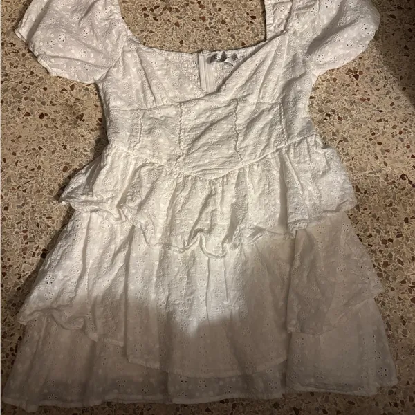 Be Cute Mini Dress in white from Hello Molly. Large white - Image 2