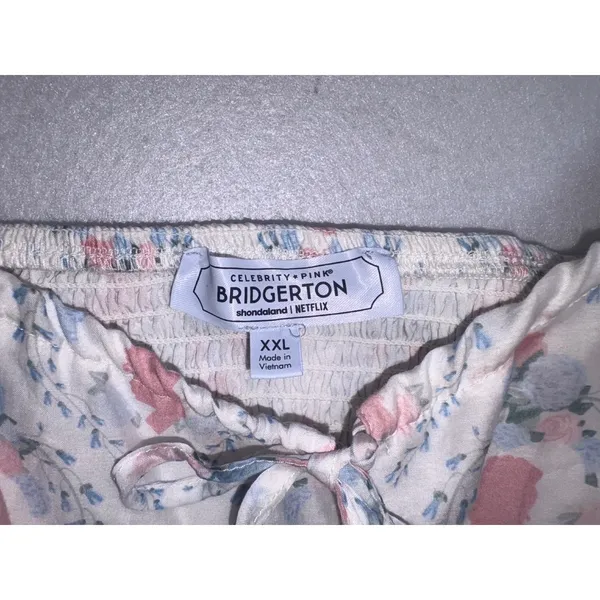 Celebrity Pink Bridgerton Floral Puff Sleeve Babydoll Mini Dress XXL Limited Ed - Image 7