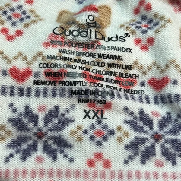 Cuddl Duds Pajama Set Cream XXL‎ - Image 6