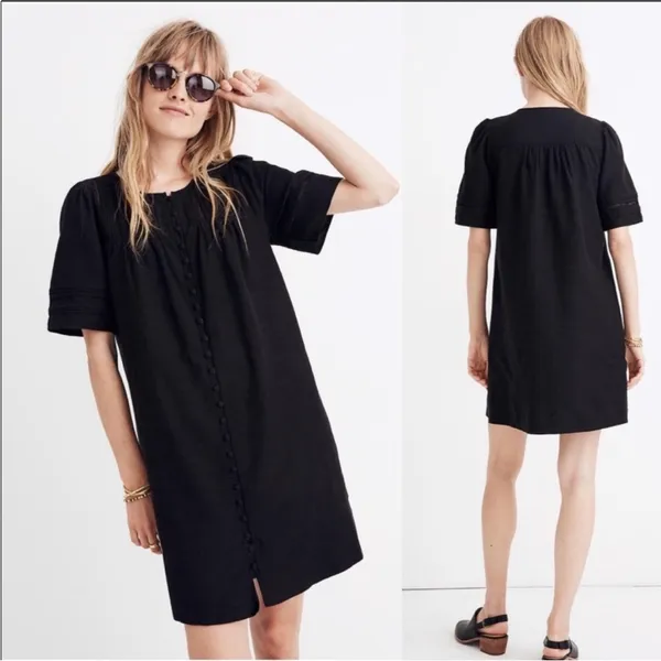 Madewell Pleated Button-Front Shift Dress - Image 2
