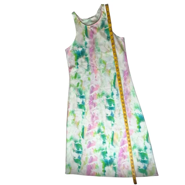 NWT Amanda Uprichard Multicolor Tie‎ Dye High Neck Racerback Midi Dress Small - Image 8