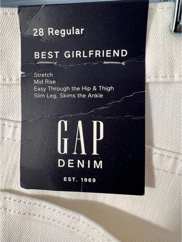 Gap Denim Best Girlfriend White Ankle Jeans Size 6 / 28 Waist - Image 3