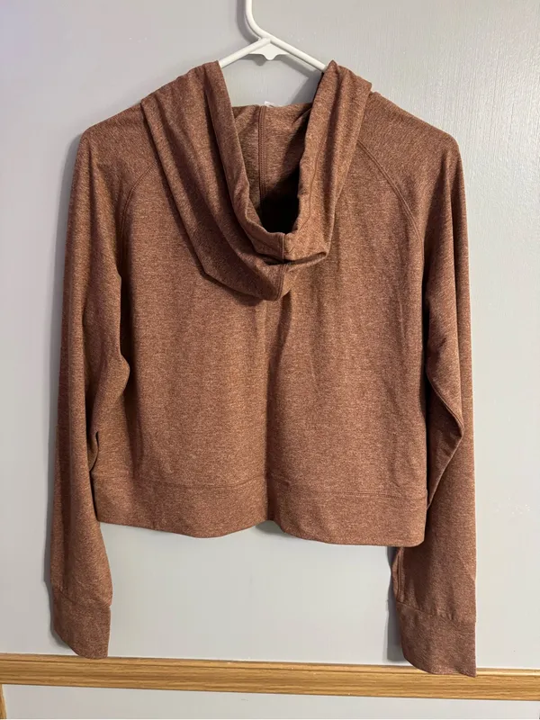 Yogalicious Lux Women's Zip Hoodie Light Brown in Size Medium - Image 2
