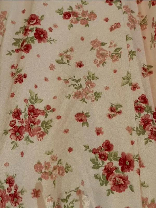 Inspired Hearts nwt size large Pink Floral Puff-Sleeve Dress - Image 2