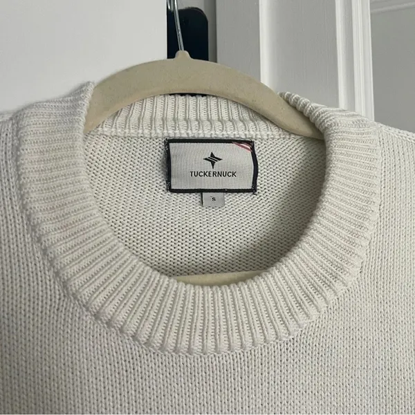 Tuckernuck Striped Sweater Button Sides‎ Cream - Image 2