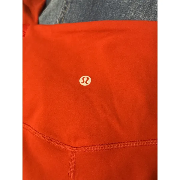 Lululemon Align High‎ Rise Ruched Crop Cayenne Red Leggings Athleisure Yoga - Image 6
