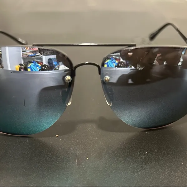 Quay Australia Black and Blue Sunglasses - Image 6