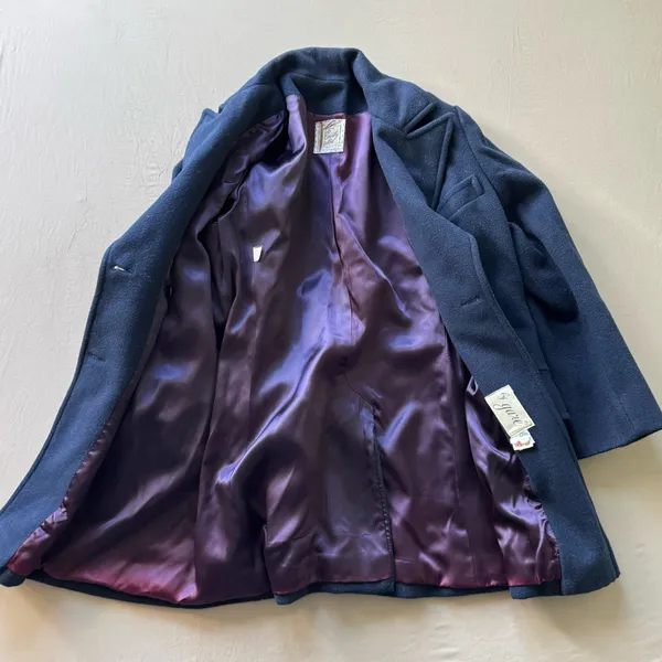 Vintage Wool Double Breasted Peacoat - Image 7