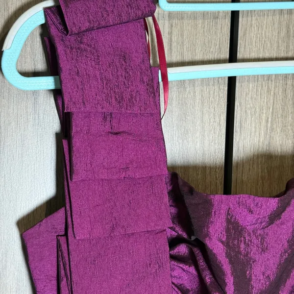 Cache One Shoulder Ruffle Cocktail Dress Womens 10 Purple Ruched Party Formal - Image 6