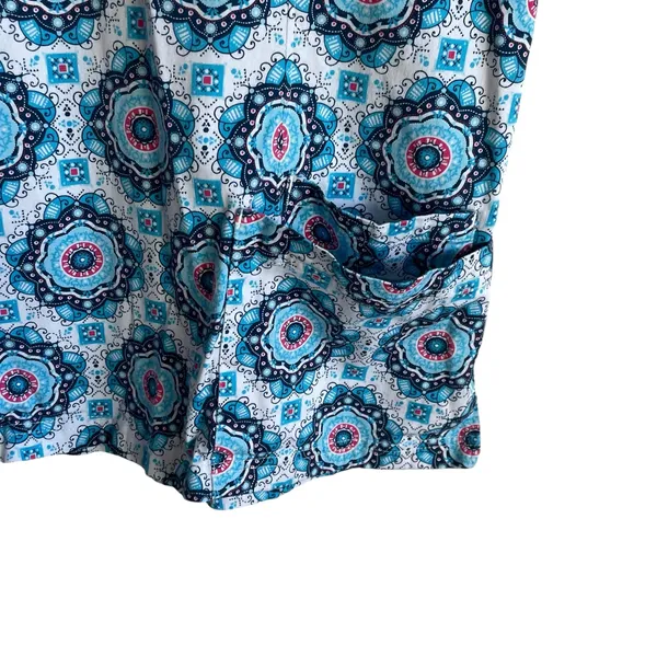 Beyond Scrubs Women Scrub Top L Blue Medallian Medical Uniform‎ Nurse Workwear - Image 5