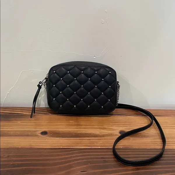 Rebecca Minkoff Diamond Quilt Studded Top Zip Crossbody Bag NWOT - Image 3
