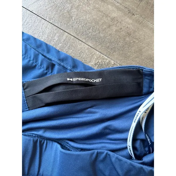 Under‎ Armour Women's Blue 3" Speed Pocket Running Shorts Size Large - Image 5