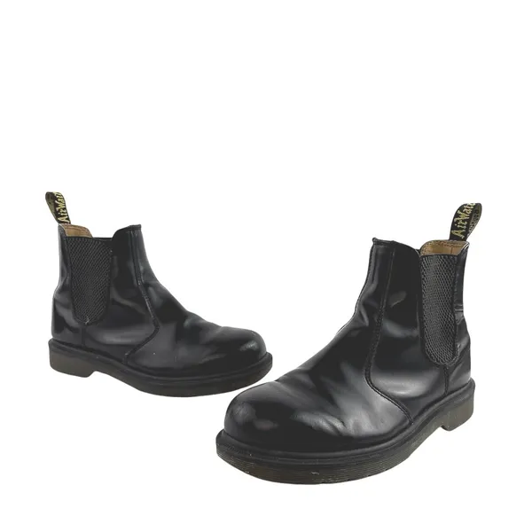 Dr. Martens 2976 Smooth Leather Black Round Toe Slip On Chelsea Boots M-6 W-7 - Image 5