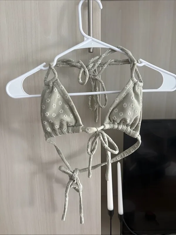 Montce | Jade Floral Bikini Bow Top Green Size XS - Image 2