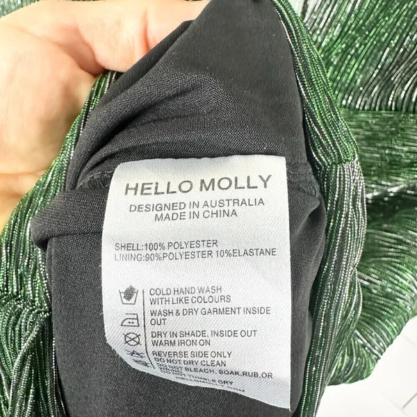 Hello Molly Dance Show Dress Emerald Green Mini Bodycon ASO NWT Size XS - Image 16