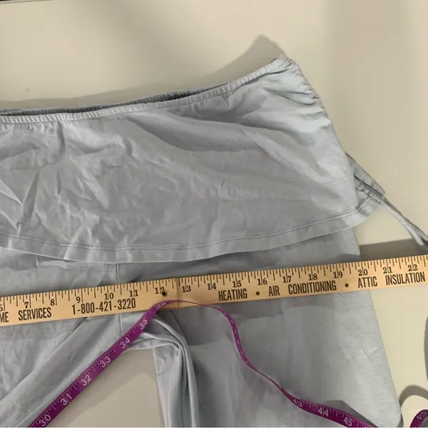 MOTEL‎ ROCKS XL NEW JACIE FLARE TROUSER OVERSKIRT LIGHT BABY BLUE Y2K 2000s - Image 9