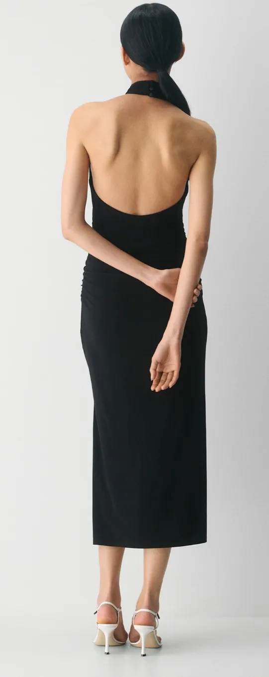 Aritzia Black Smooth Matter Remedy Halter Maxi Dress - Image 2
