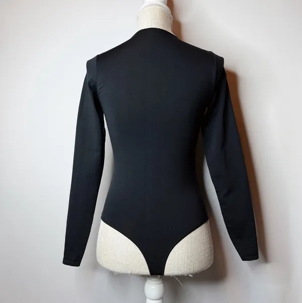 Skims Essential Crew Neck Long Sleeve Bodysuit  - Image 4