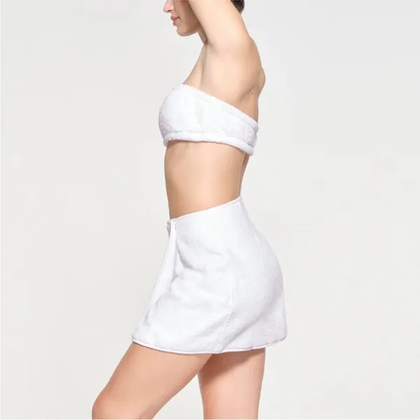 )Skims TERRY COVER UPS MINI WRAP SKIRT size‎ XL NWT - Image 9