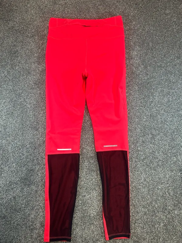 The North Face Trail Running Leggings Hot Pink/Coral Mesh Pocket Women’s M - Image 5