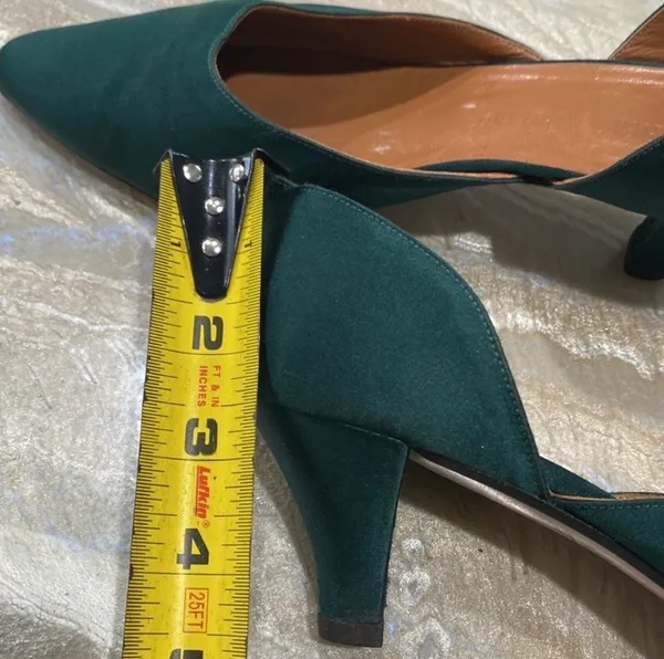 Giorgio Armani Green Pumps Short Heels Women Shoes Size 8.5 / Preowned - Image 7