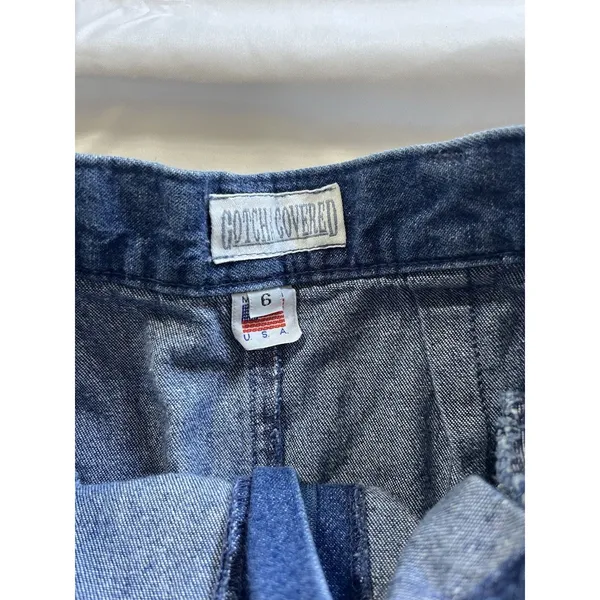 Denim Maxi Skirt Size 6 Pockets Pleated Vintage Made Is USA Y2K 90S - Image 9