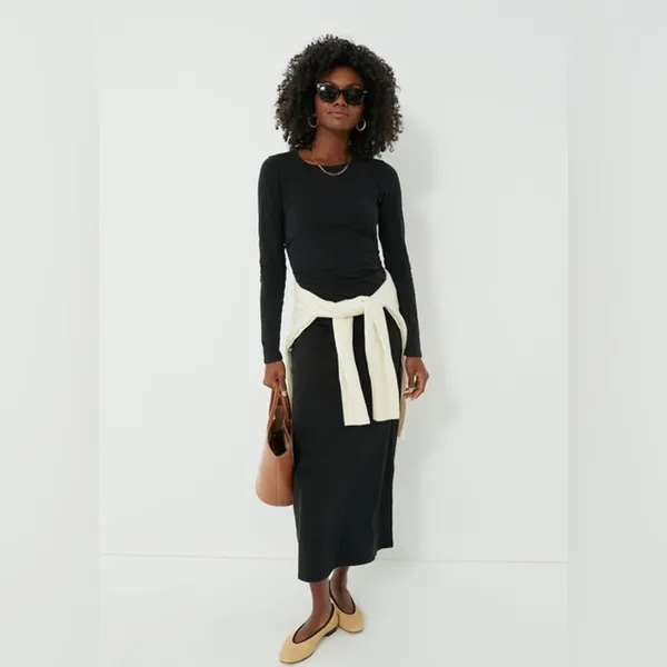 Xirena Wiley Long‎ Sleeve Black Dress, Size XL - Image 3