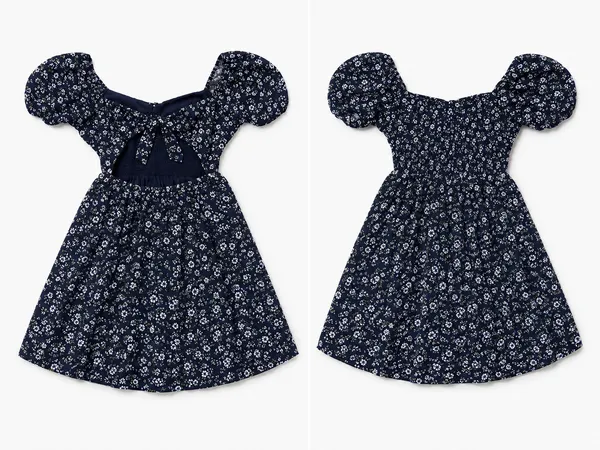 Hollister Navy Blue Floral Romper Dress - Image 2