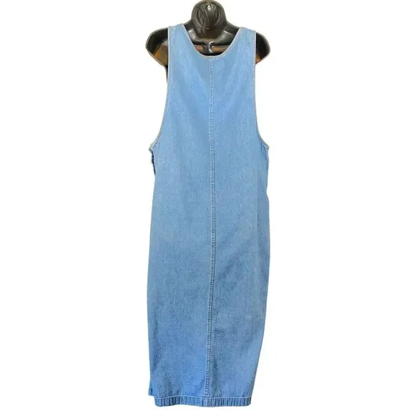 Vintage Blue J. 100% Cotton Cottage Denim Pocket Dress - Image 6
