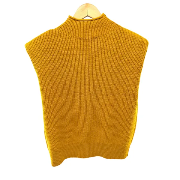 Antonio Melani‎ Rory Wool Blend Mock Neck Sweater Vest Mustard Yellow Small NEW - Image 8