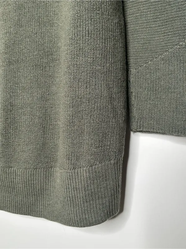 Athleta Hanover Merino Wool Blend V-Neck High Low Tunic Sweater Olive Green XL⁠ - Image 10