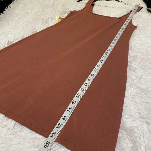 NEW Wilfred Trance Mini Dress in Mocha Sorbet Brown Size Medium - Image 6