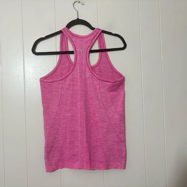 Lululemon Swiftly Tech Heathered Pink Racerback Athletic Tank Size 8 - Image 3