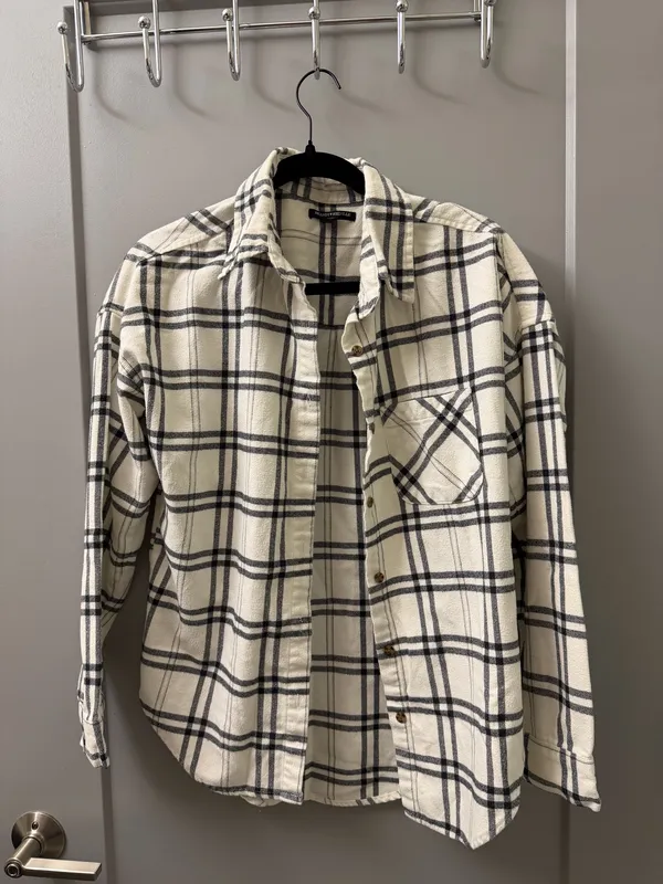 Brandy Melville Checkered Button Down Top - Image 5