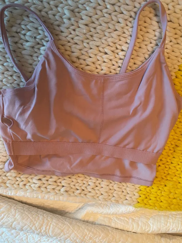 Cropped Workout Tank Pink - Image 3