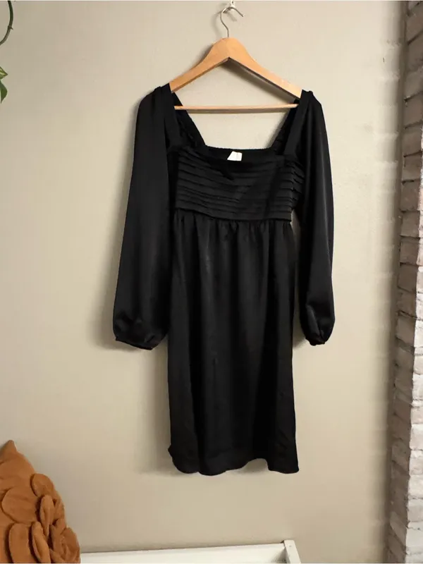 ELLOH Ruffle‎ Puff Dress Black Size L - Image 2