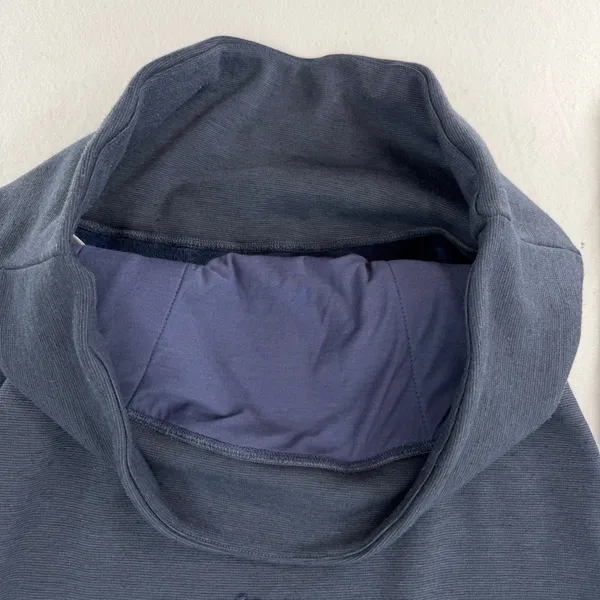 Marmot Women's Blue Crossover Cowl Neck Fleece Pullover Hoodie Sweatshirt Size M - Image 7