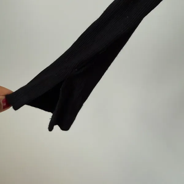 HATCH XS Black Ribbed Maxi Dress Minimalist Lounge Whimsigoth‎ - Image 7