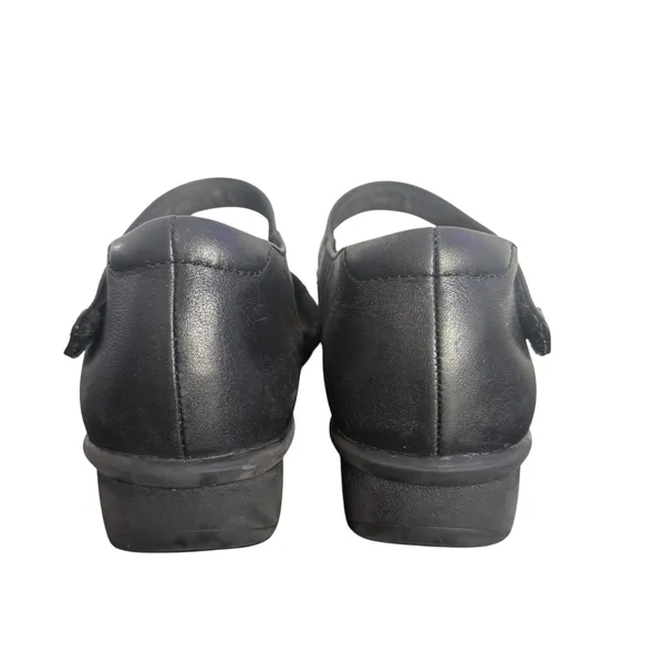 Revere Osaka Mary Jane Comfort Shoes Black Leather Strap Reptile Print 7.5 Wide‎ - Image 8