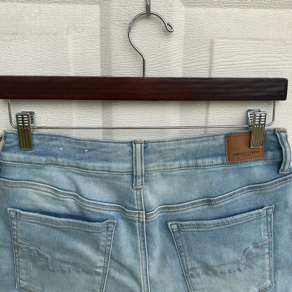 American Eagle Womens Shorts Denim Jean High Rise Roll Cuff Size 10 - Image 5