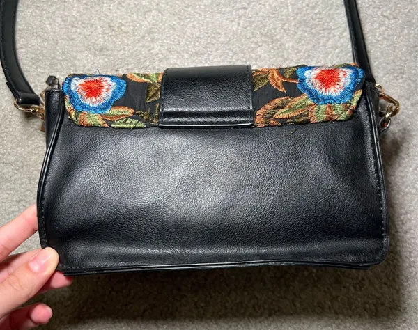 Lulus Petal Lined Path Black Embroidered Purse - Image 9