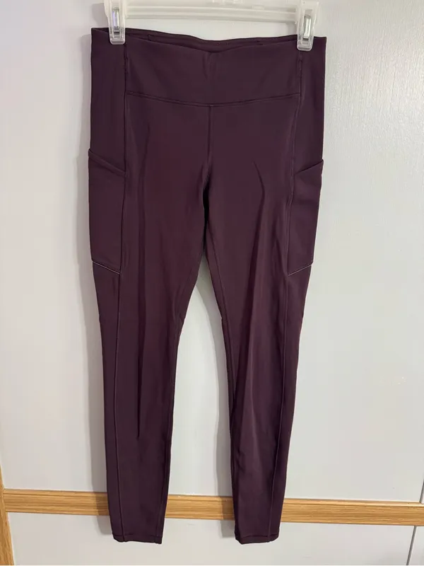 lululemon athletica Side-Pocket Leggings in Plum Purple Size 6 - Image 13