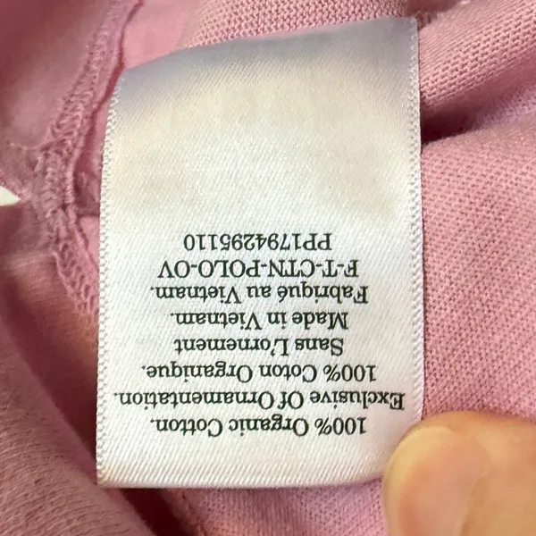 NWT Everlane The Oversized Rugby Polo Shirt Pink Purple‎ Organic Cotton XS - Image 9